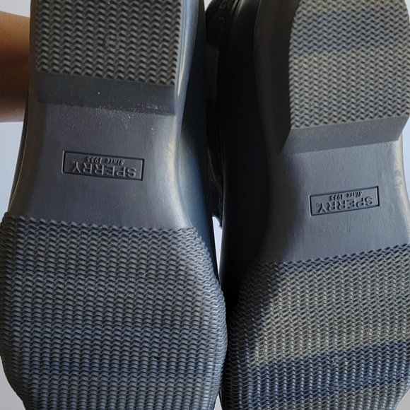 Sperry Blue Gray Plaid Shearling Duck Boots 7M - Picture 6 of 10